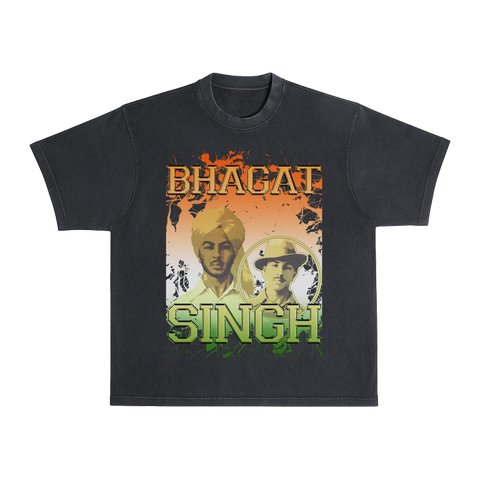 Shaheed Bhagat Singh Vintage T-Shirt Black