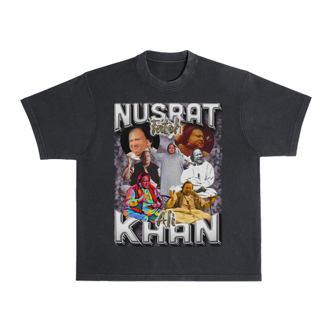 Nusrat Fateh Ali Khan Vintage T-Shirt Black