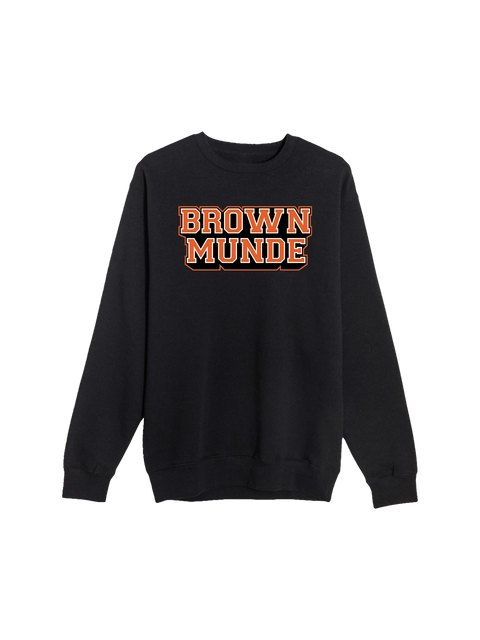 Brown Munde Varsity Sweatshirt - Black