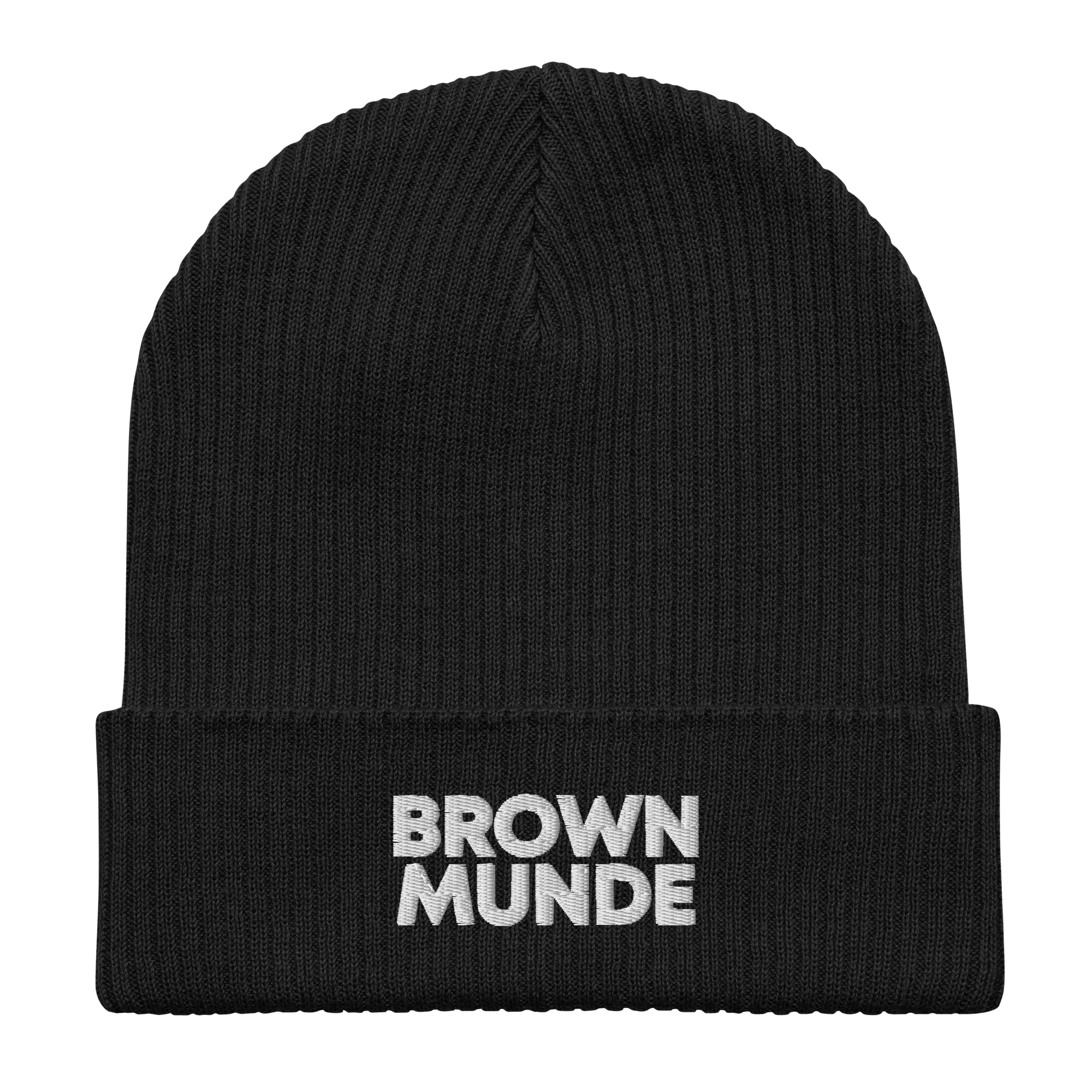 Brown Munde Black Beanie