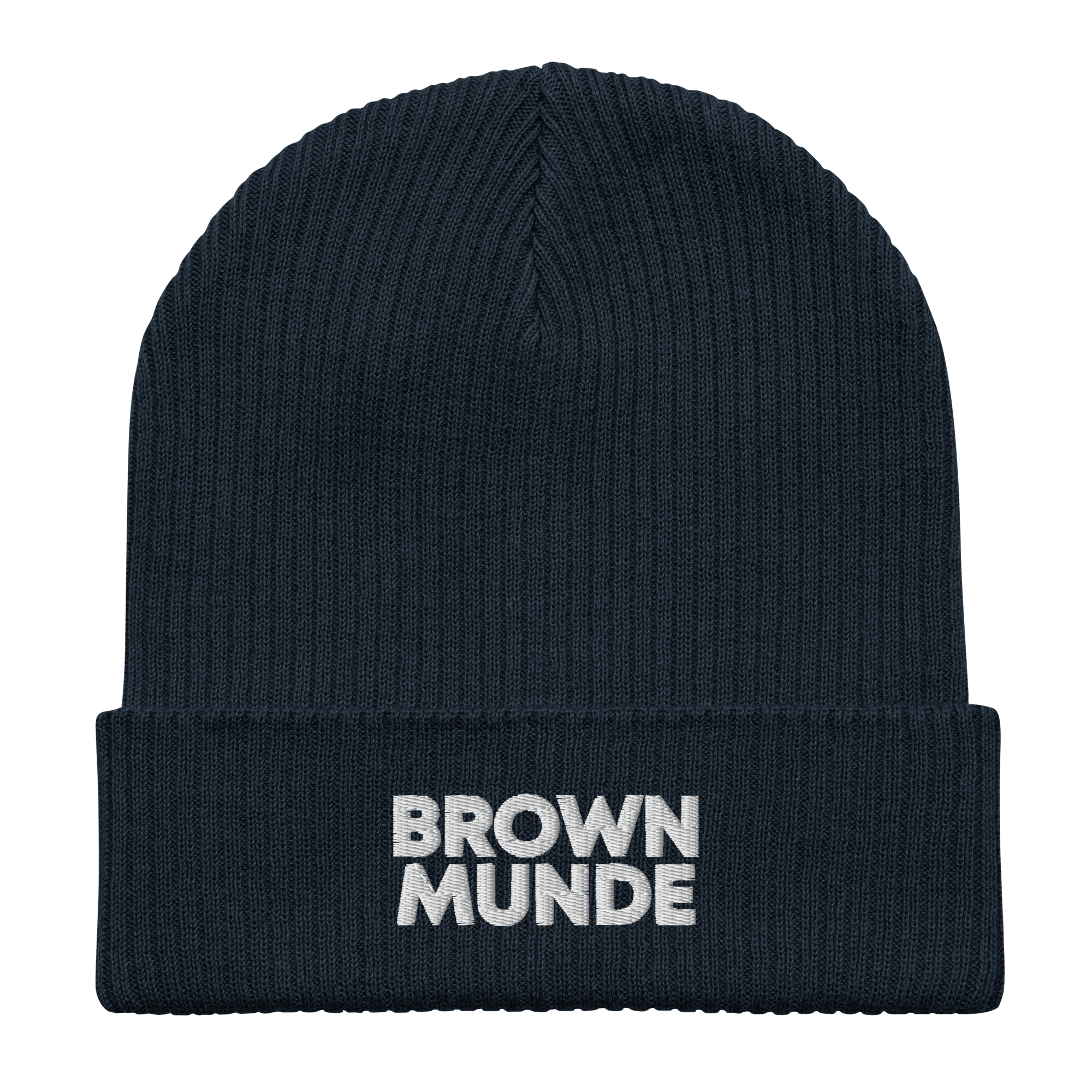 Brown Munde Oxford Navy Beanie