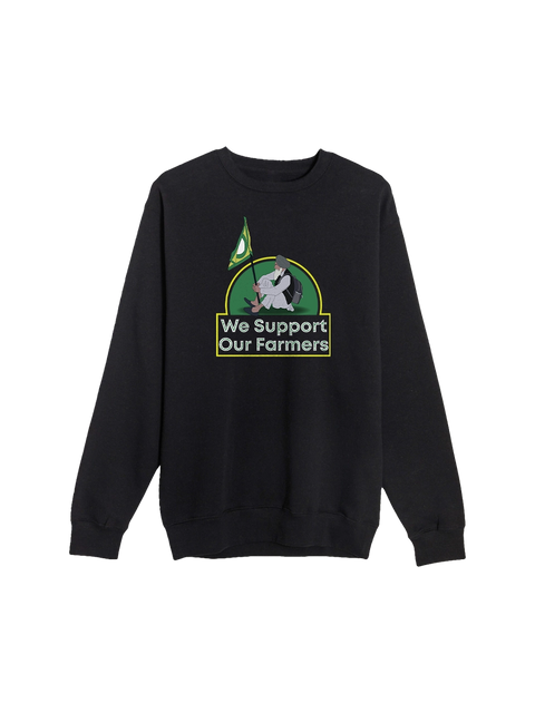 We Support Our Farmers Sweatshirt - Black